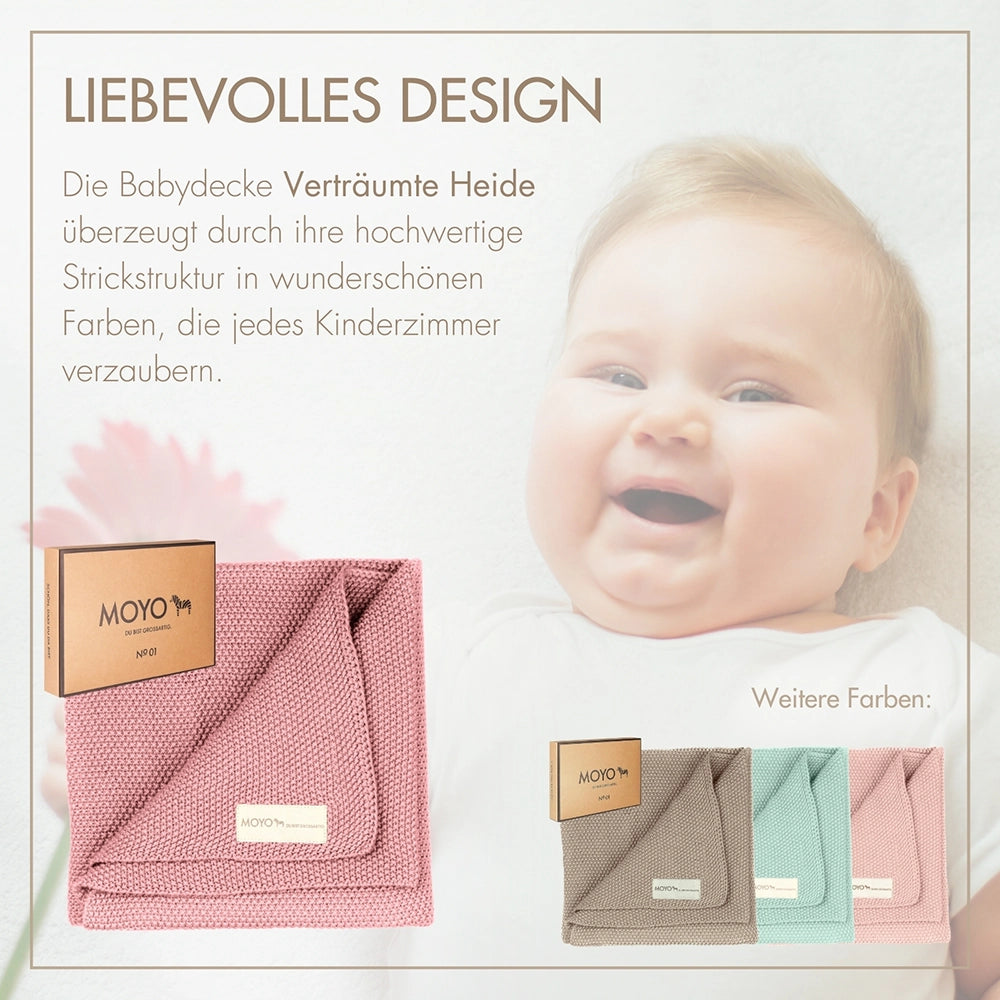 Baby blanket rice grain texture "dreamy heath"