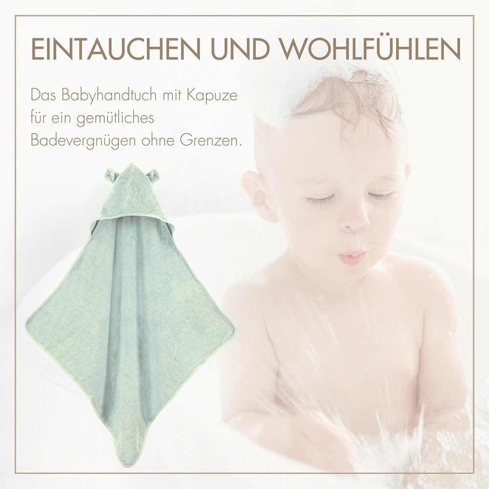 Baby Kapuzenhandtuch mint