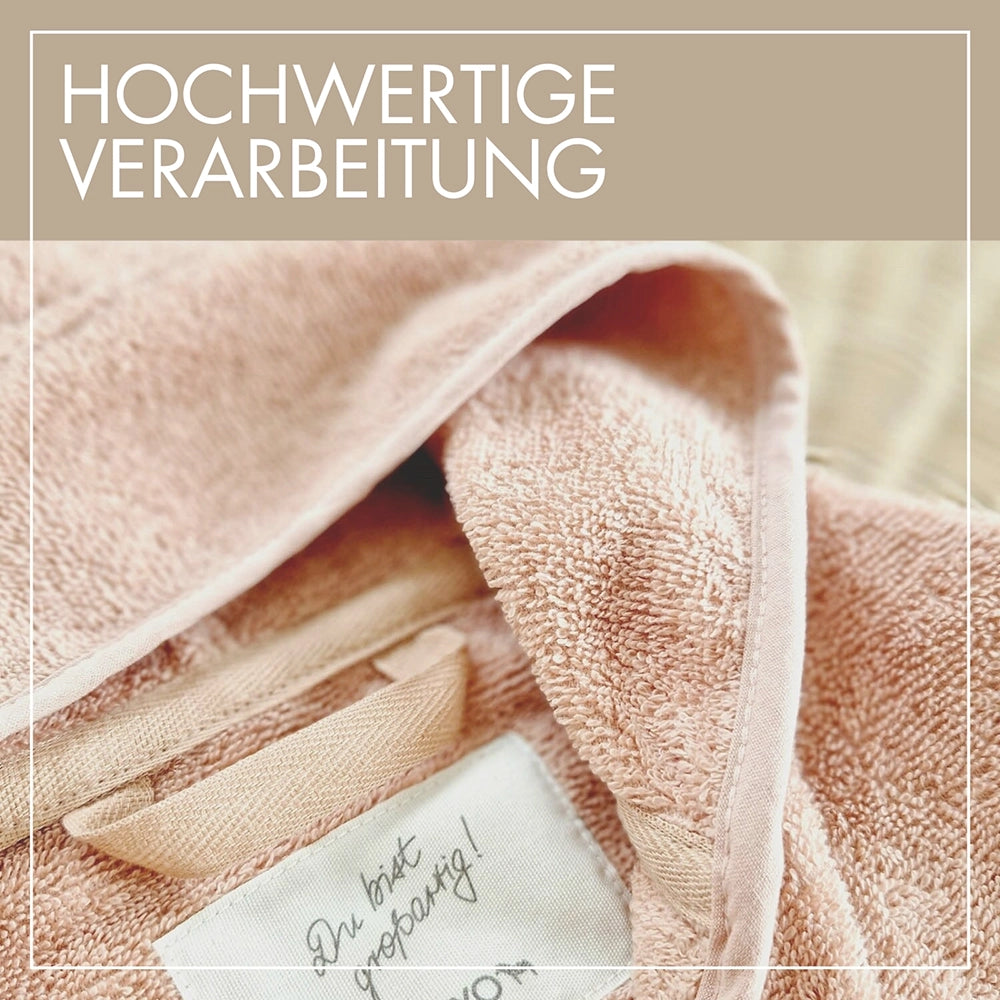 Baby bath poncho 75x75 cm – “Powder” with cute bear ears