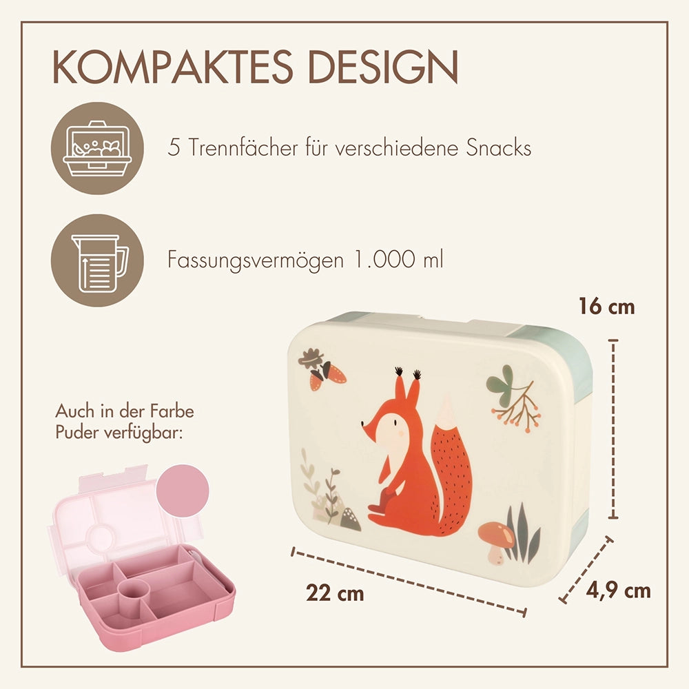 Lunchbox for kindergarten and primary school in mint green