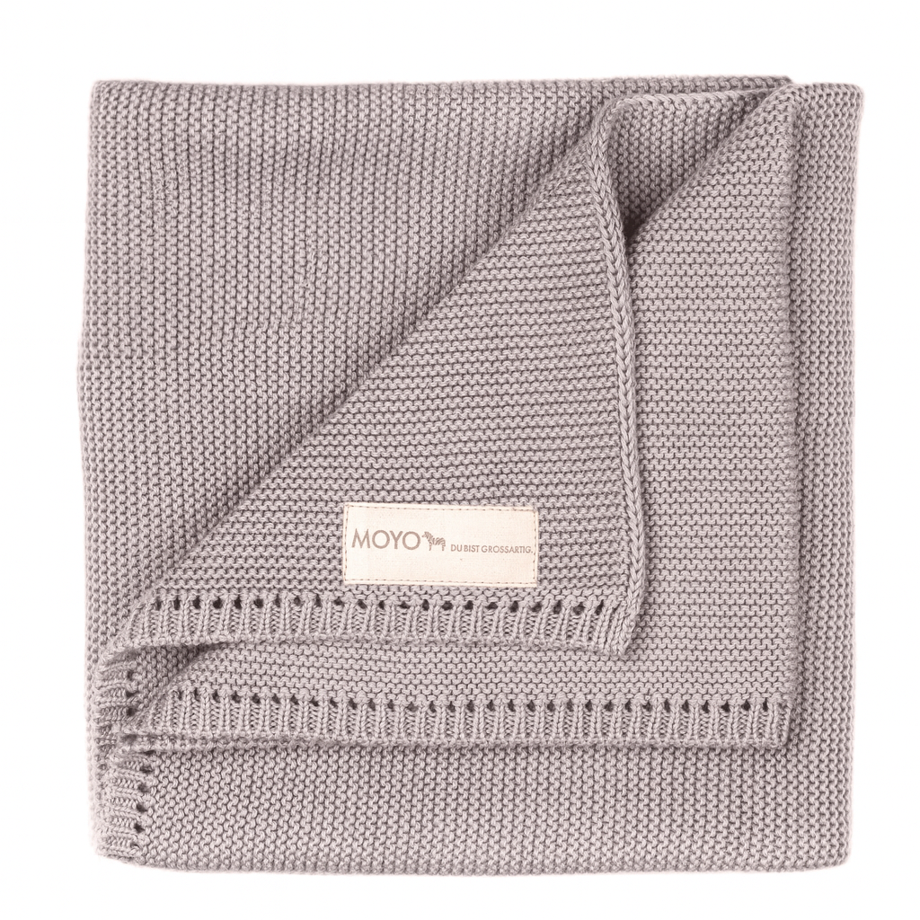 MOYO baby blanket left-knit with pointelle