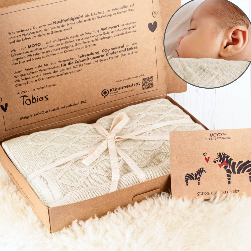Babydecke Wellen-Struktur "Anmutiger Wellenreiter"