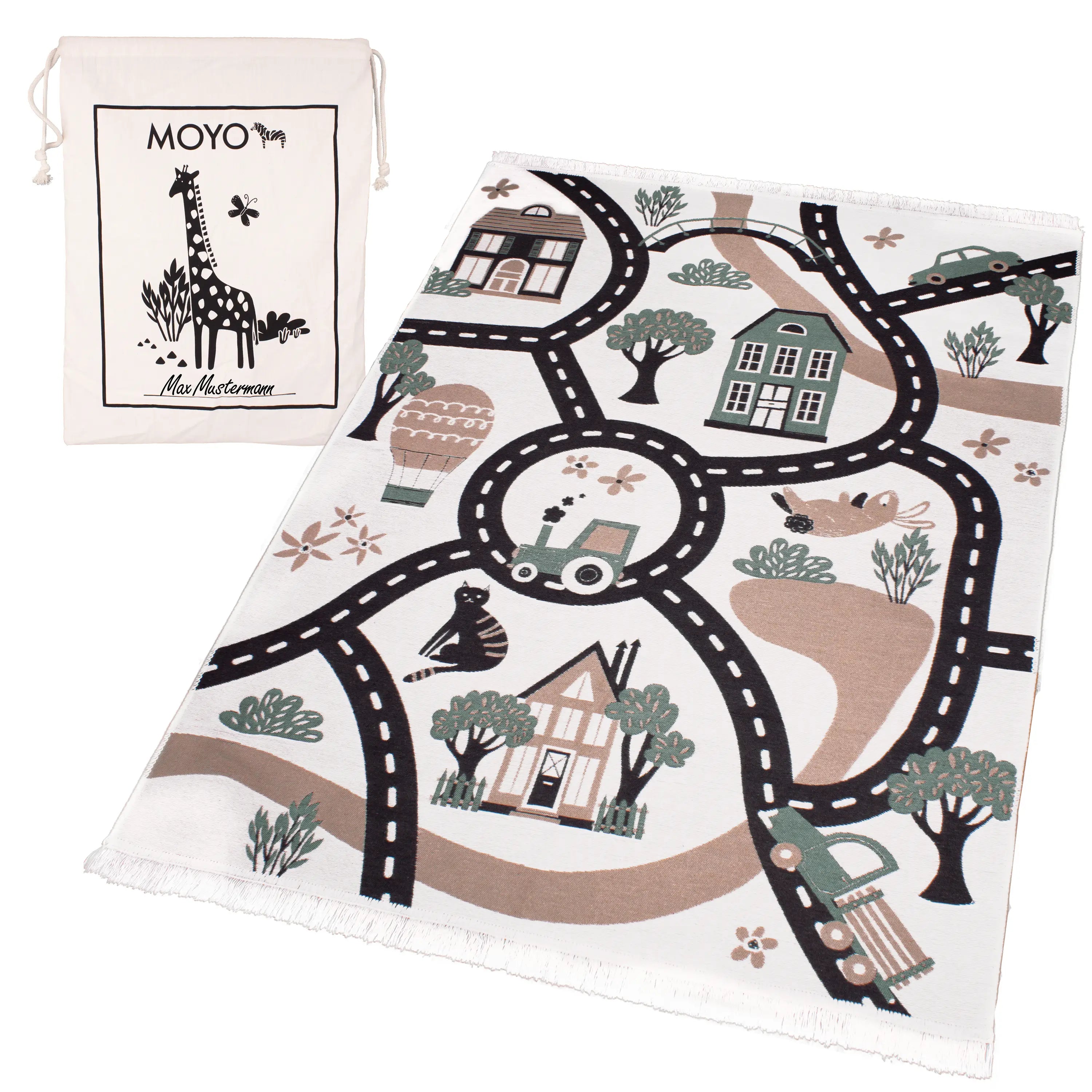 Kinderzimmer Teppich zum Wenden Heimelige Landschaft - Spielstraße