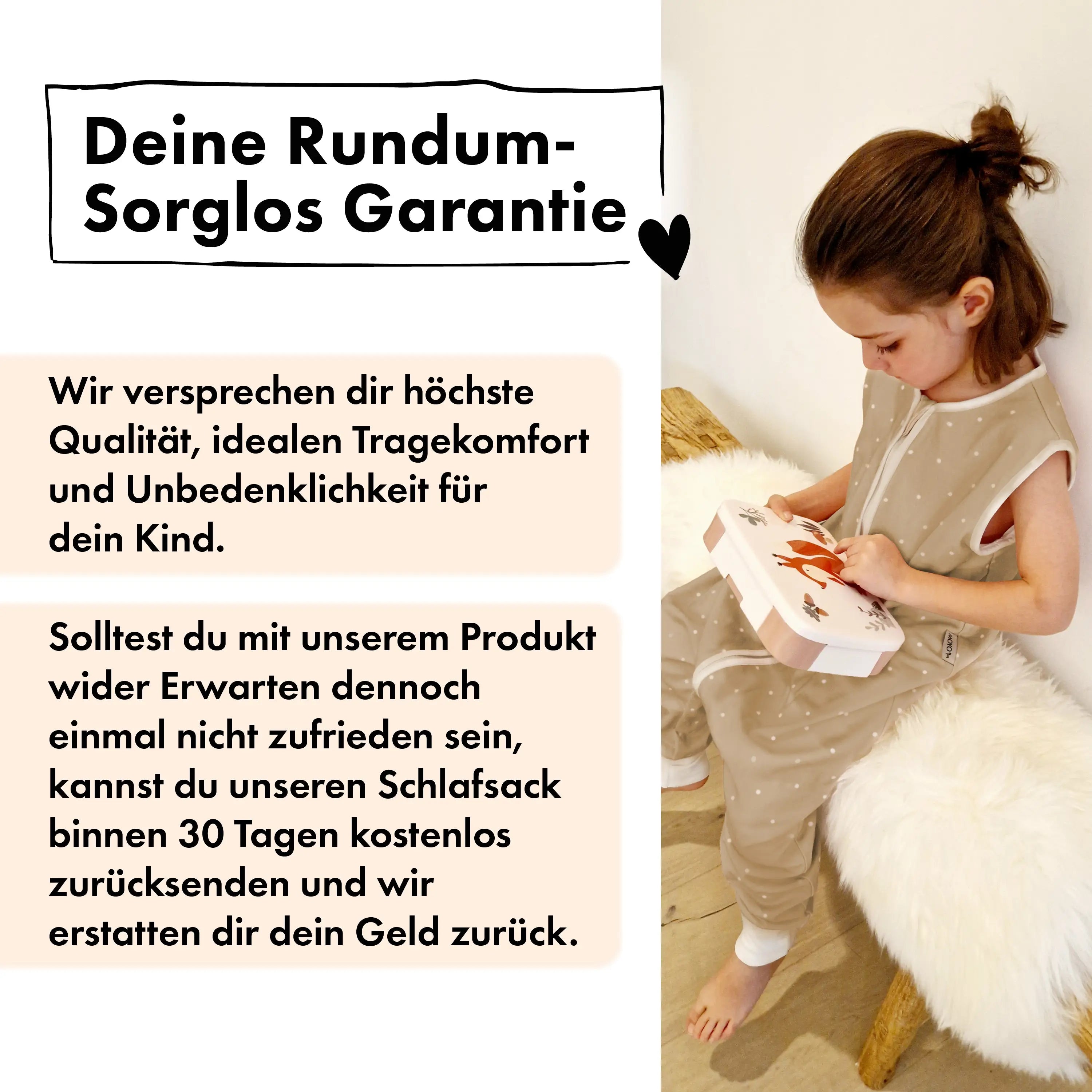 Sommer-Schlafsack mit Füßen Zarter Tupfen Taupe