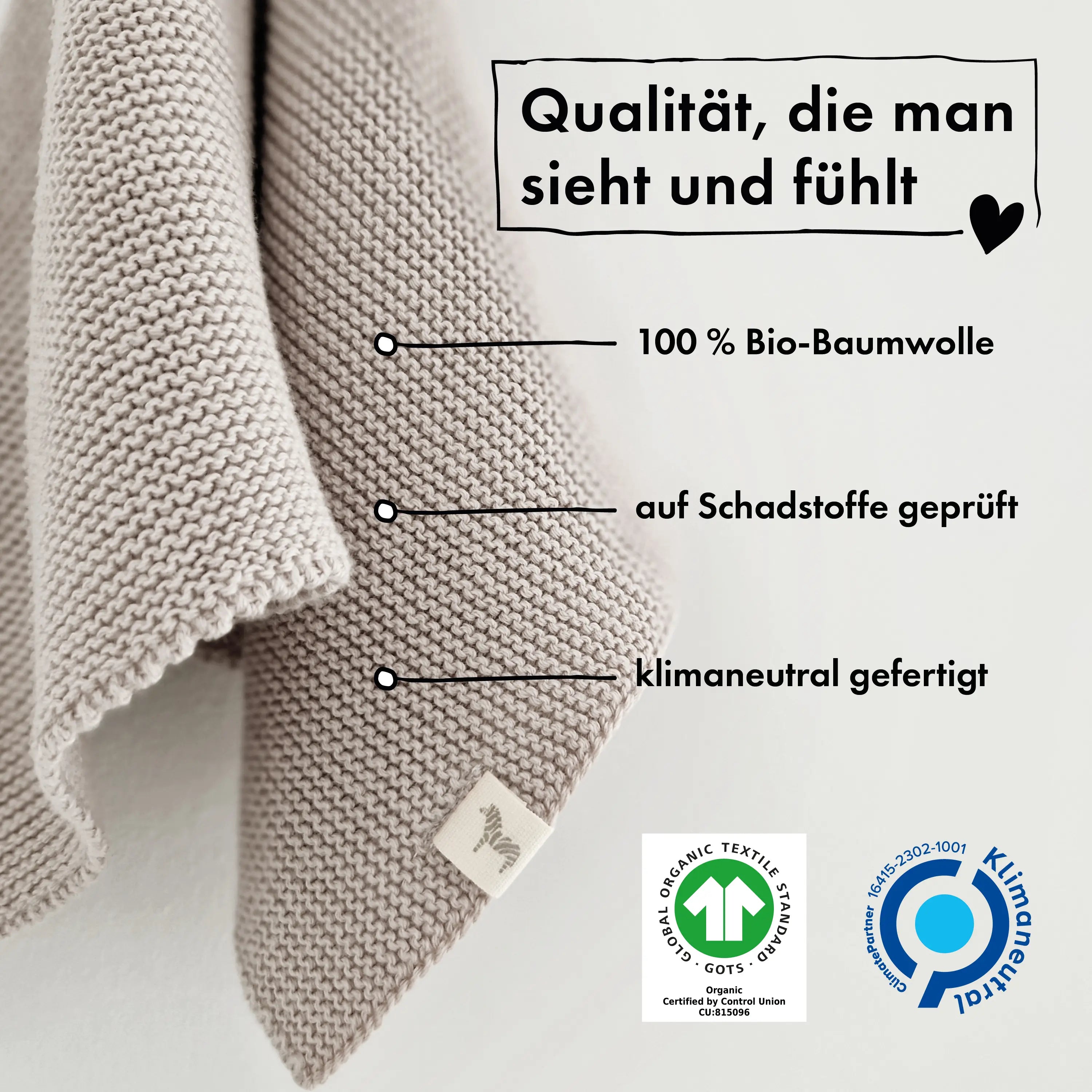 Nachhaltiges Baby Geschenkset in offener MOYO Geschenkbox mit der Aufschrift 'Du bist großartig'.