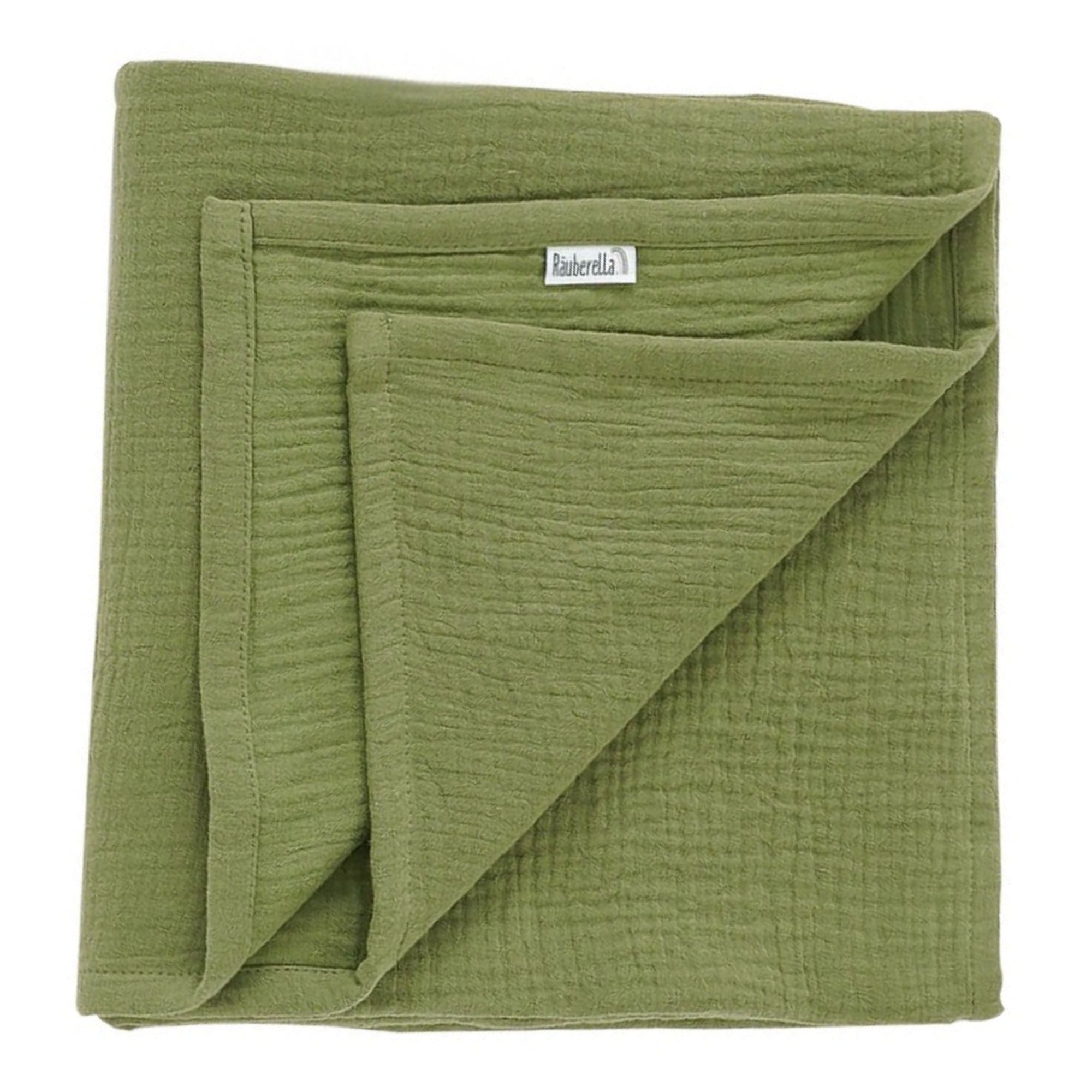 Muslin baby blanket (120x120cm) Olive green