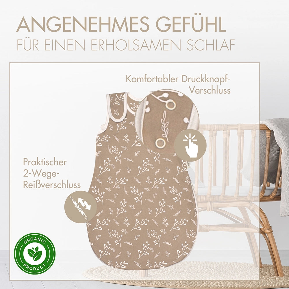 Schlafsack Rund Raschelnde Zweige Taupe – Bild 2