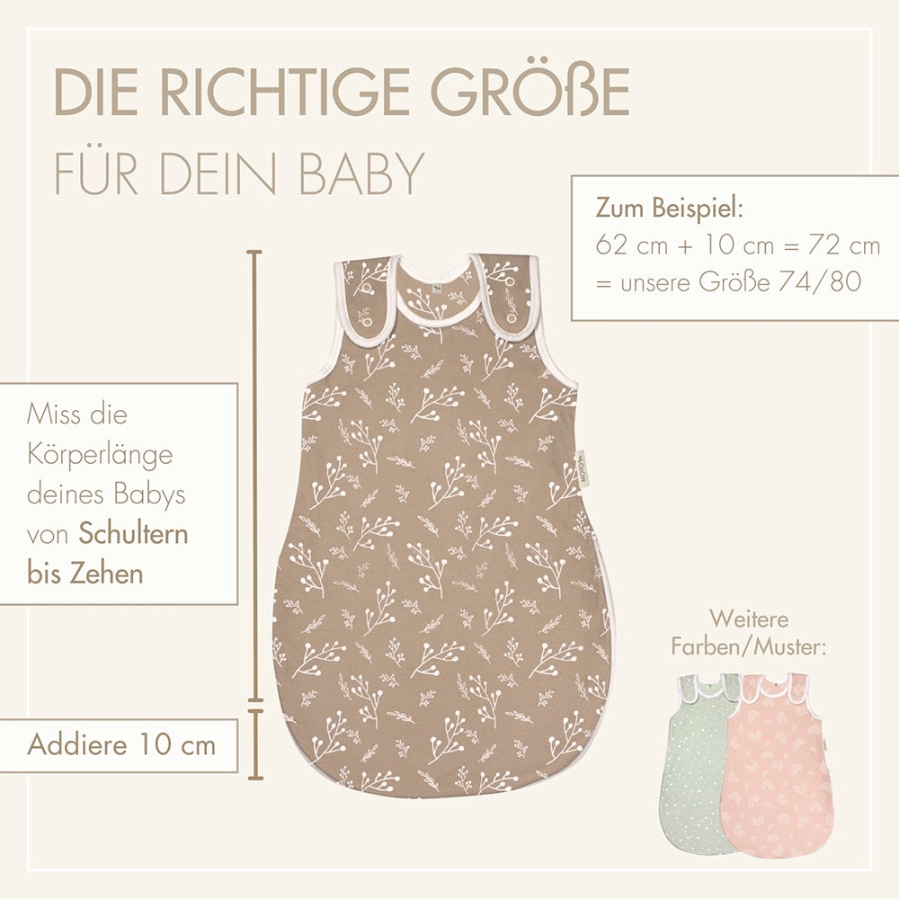 Schlafsack Rund Raschelnde Zweige Taupe – Bild 5