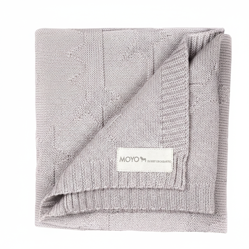 Strick Babydecke Sternenmuster Sanfter Sommerregen