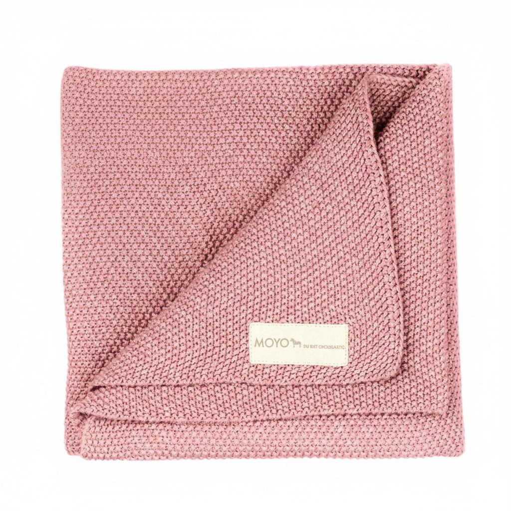 Babydecke Reiskorn-Struktur "verträumte Heide"