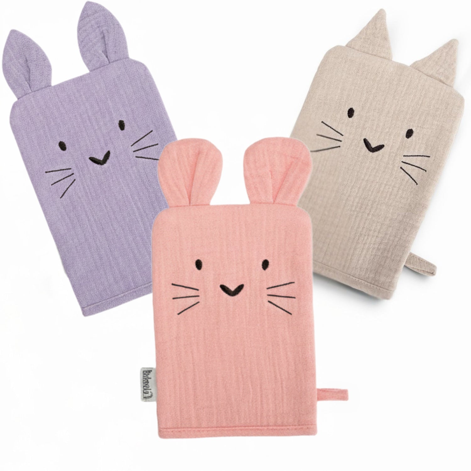 Baby Waschlappen 3er-Set Flieder