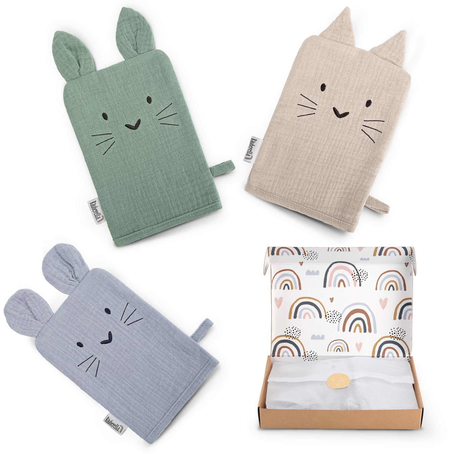 Räuberella washcloths set of 3