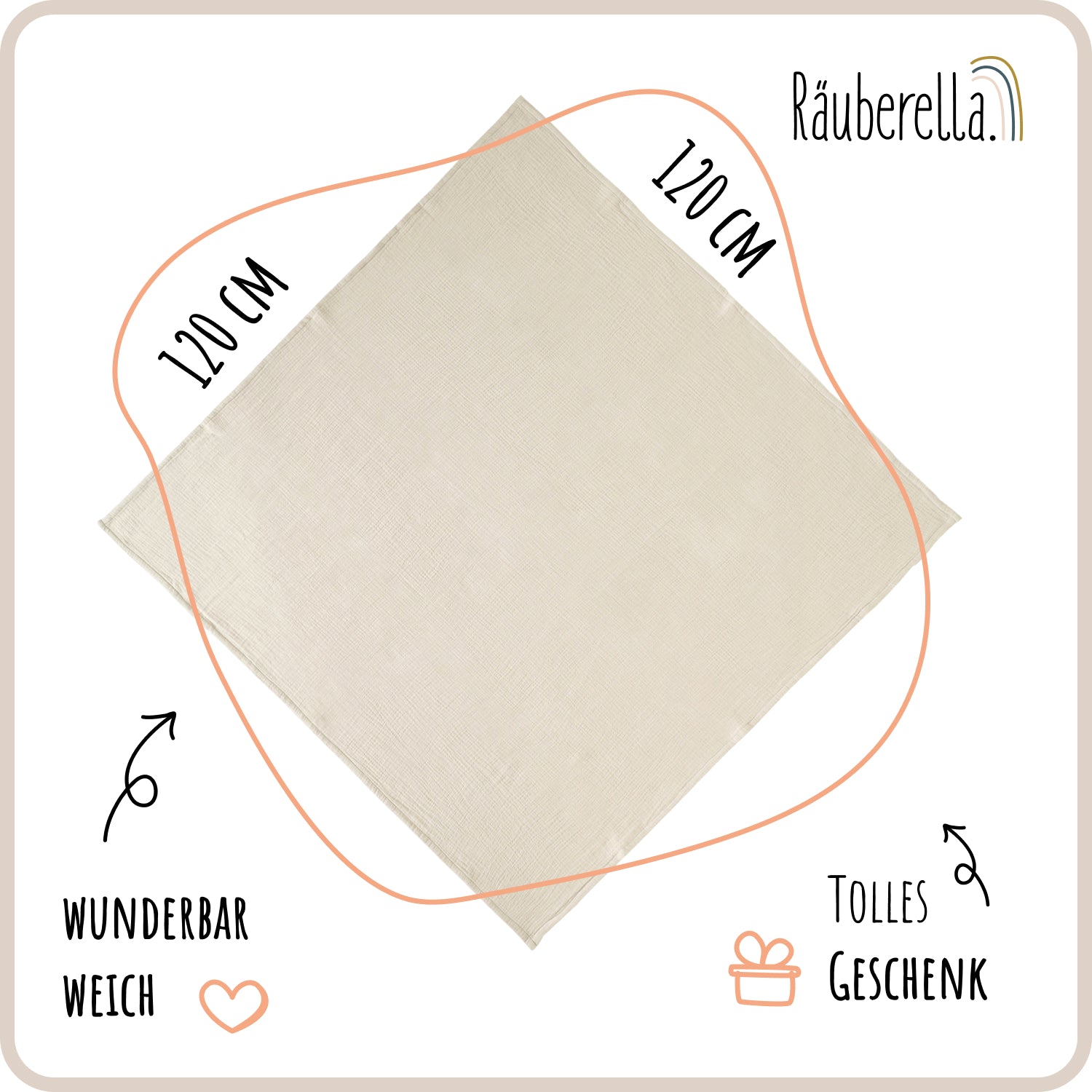 Räuberella Babydecke 120cm x 120cm