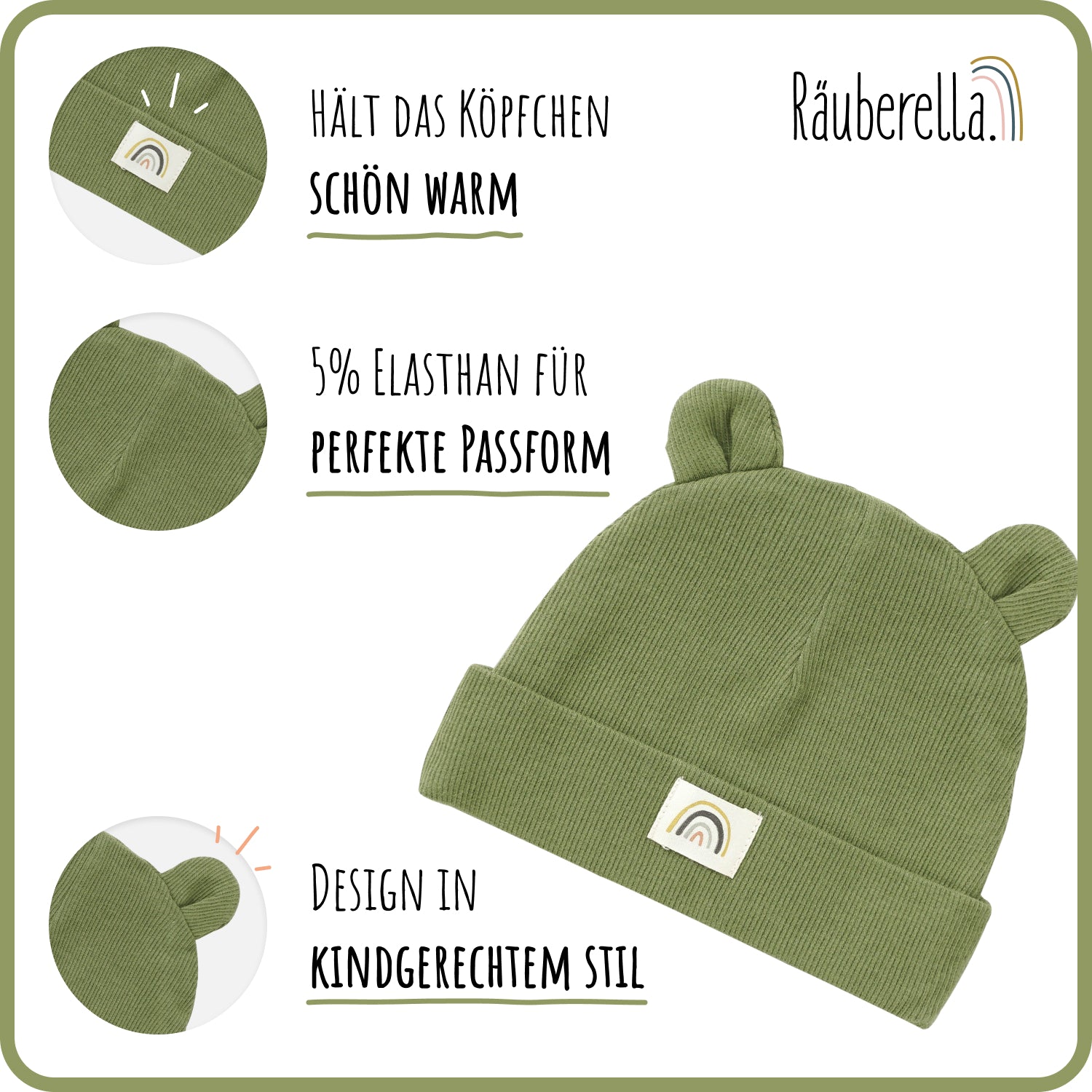 Räuberella Geschenkset Strampler, Mütze und Lätzchen