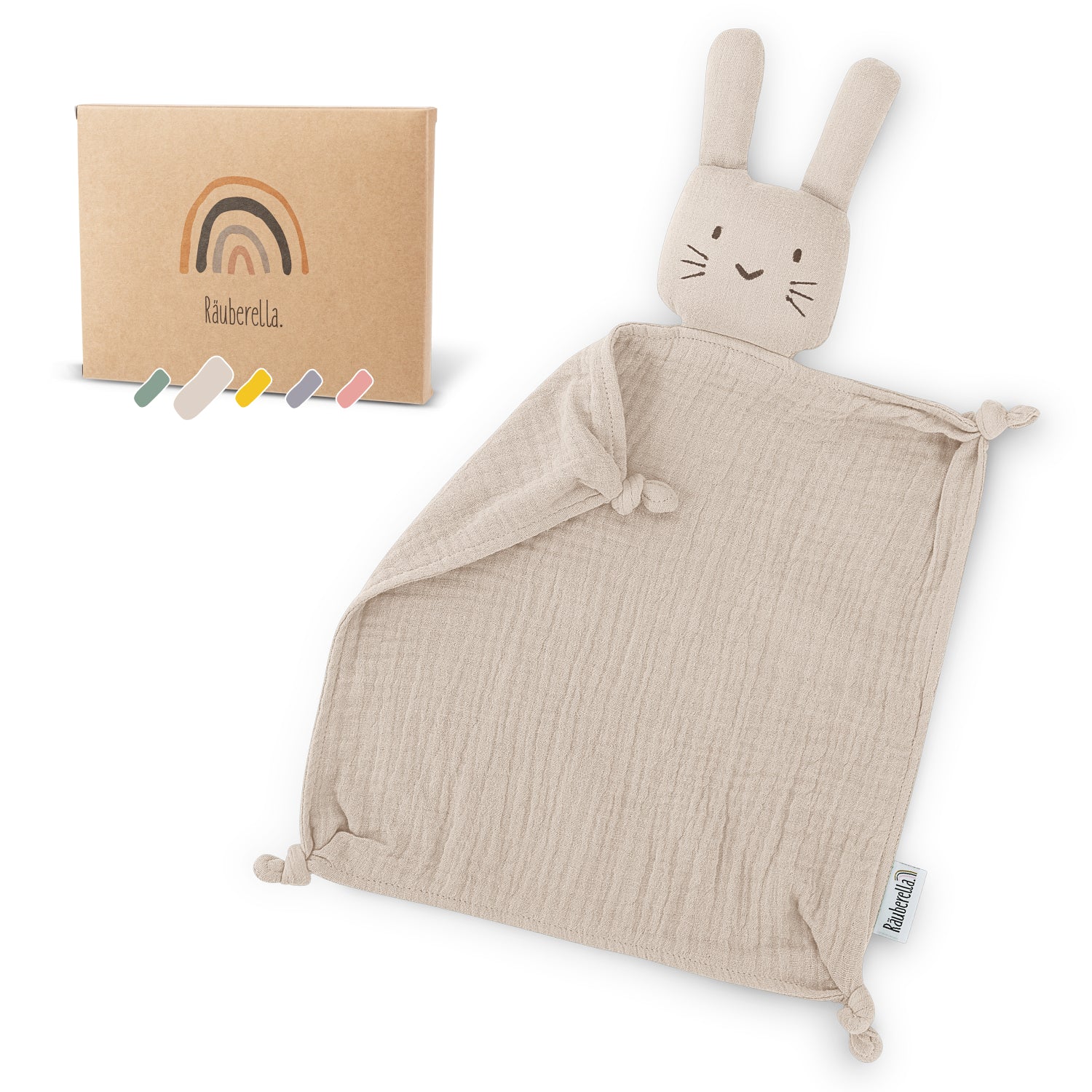 Musselin Schmusetuch Hase Beige