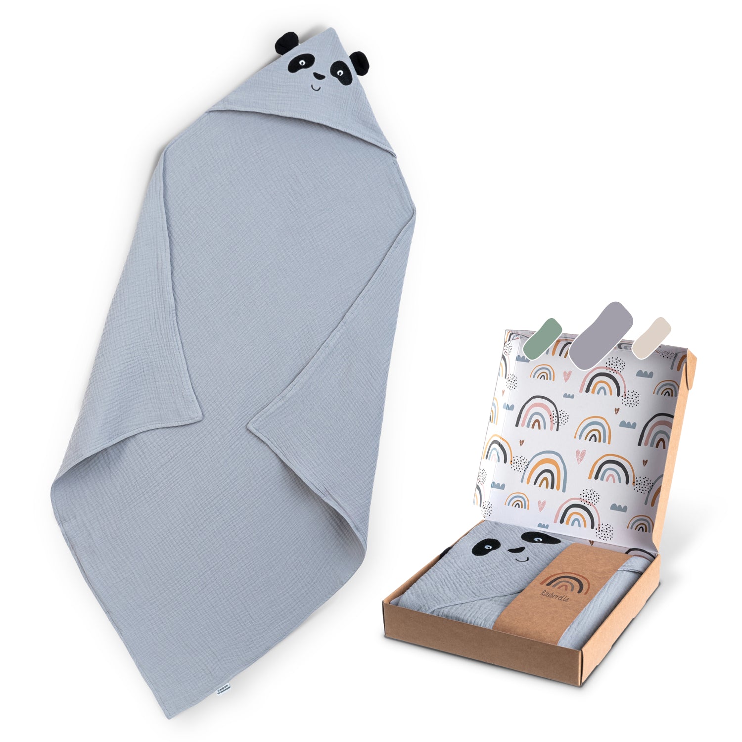 Räuberella Panda Kapuzenhandtuch