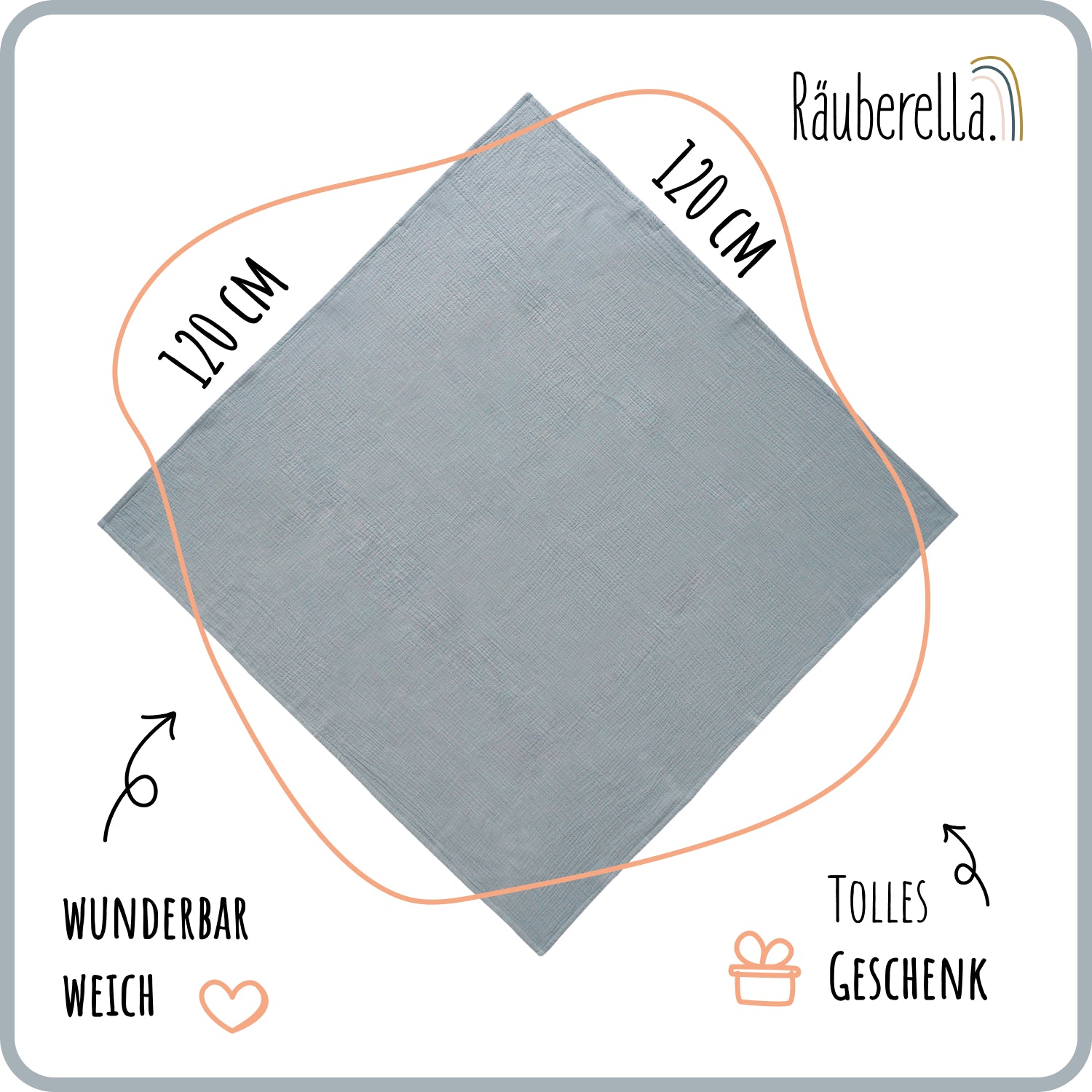Räuberella Babydecke 120cm x 120cm