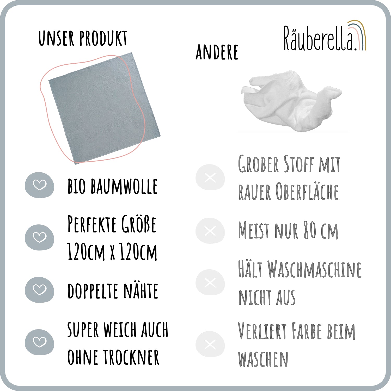 Räuberella baby blanket 120cm x 120cm