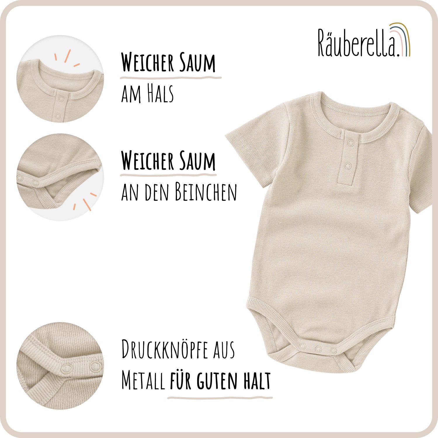 Räuberella Geschenkset Strampler, Mütze und Lätzchen