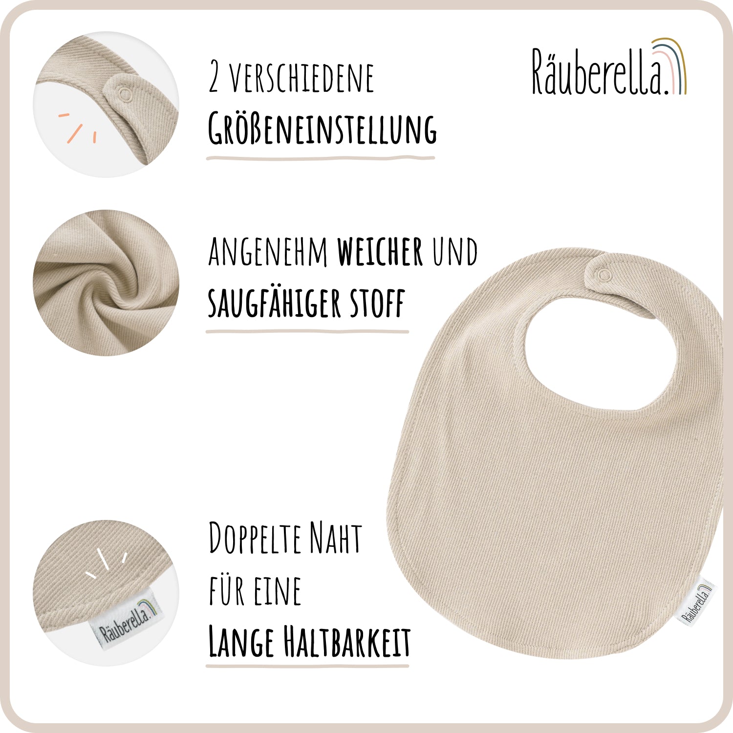 Räuberella Geschenkset Strampler, Mütze und Lätzchen