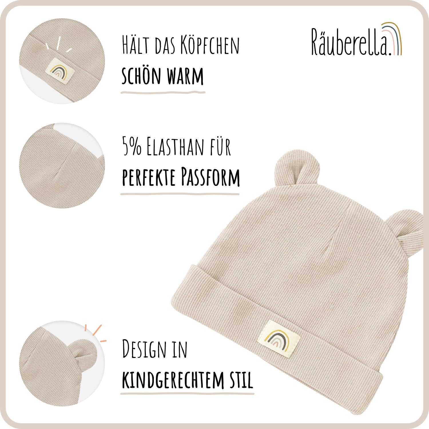 Räuberella Geschenkset Strampler, Mütze und Lätzchen