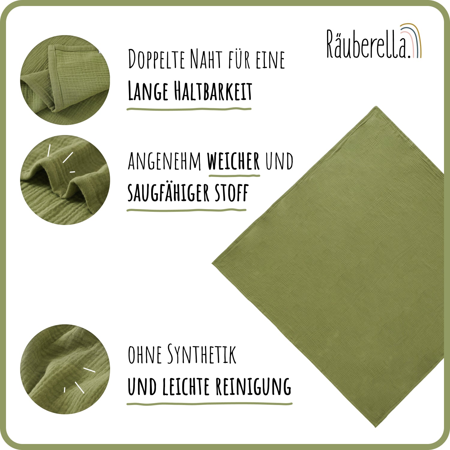 Räuberella Babydecke 120cm x 120cm