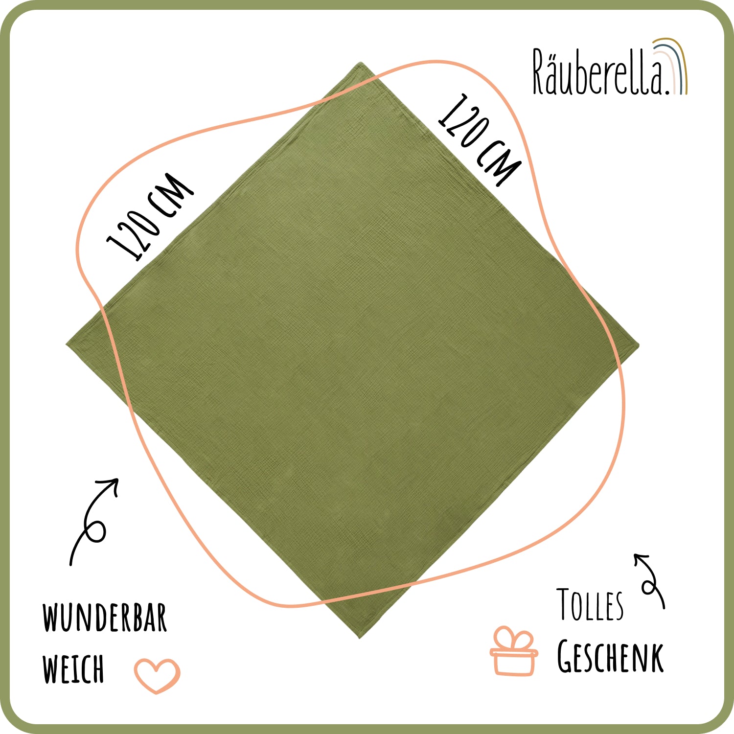 Räuberella Babydecke 120cm x 120cm