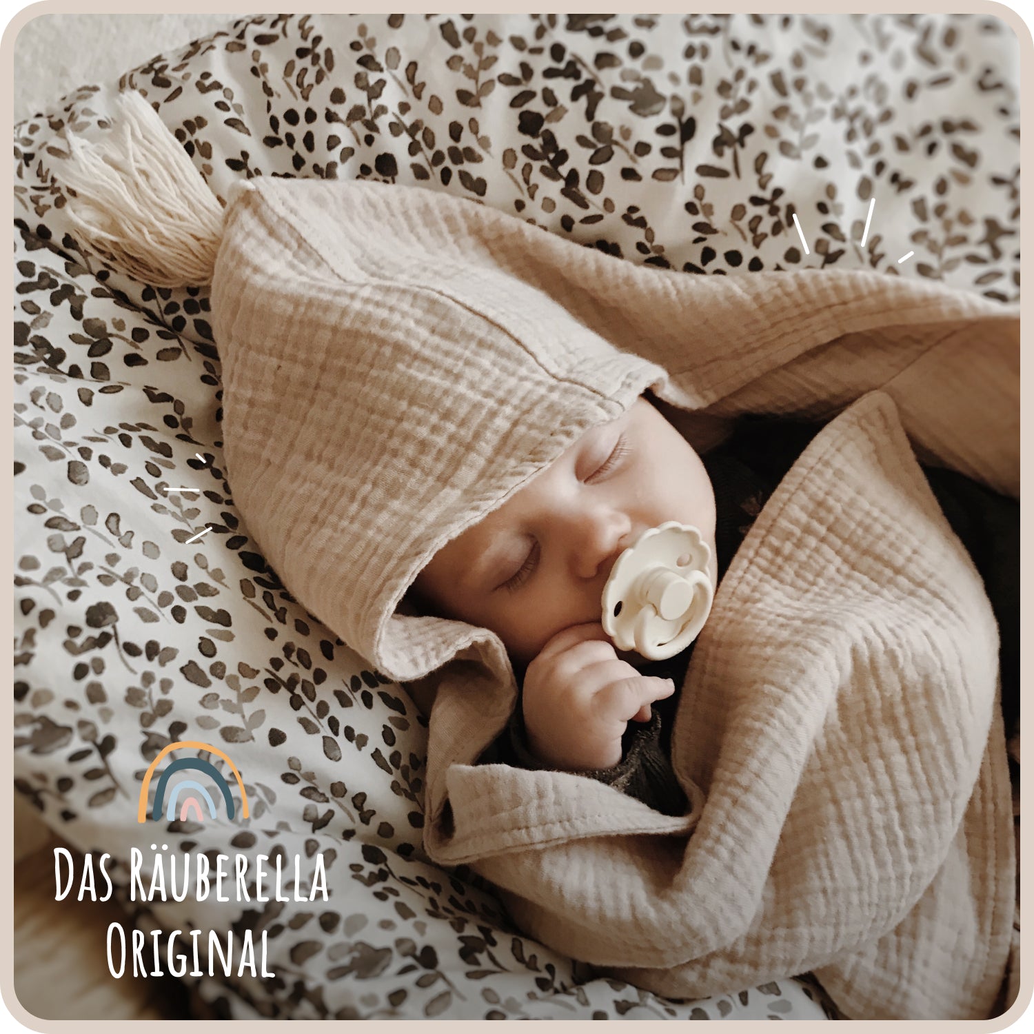 Musselin Kapuzenhandtuch (75x100cm) Beige