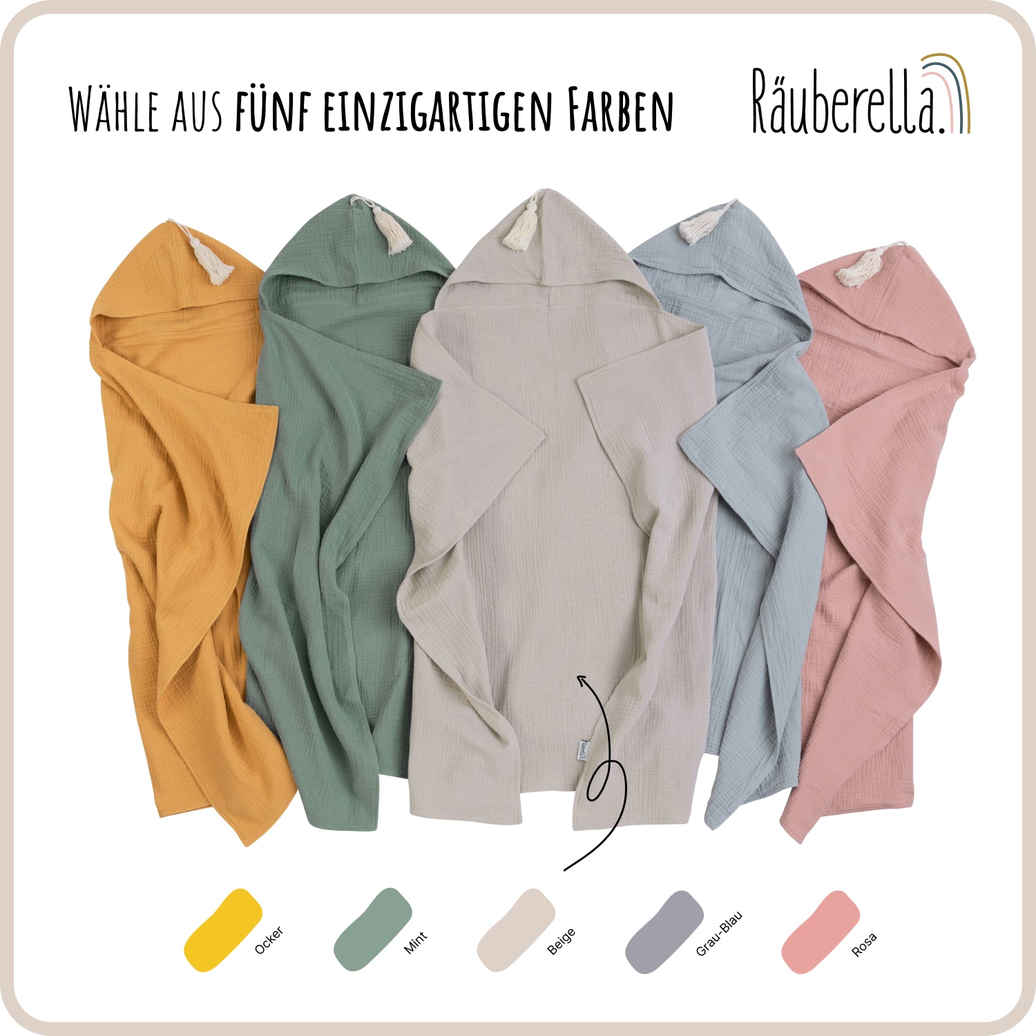 Räuberella Kapuzenhandtuch