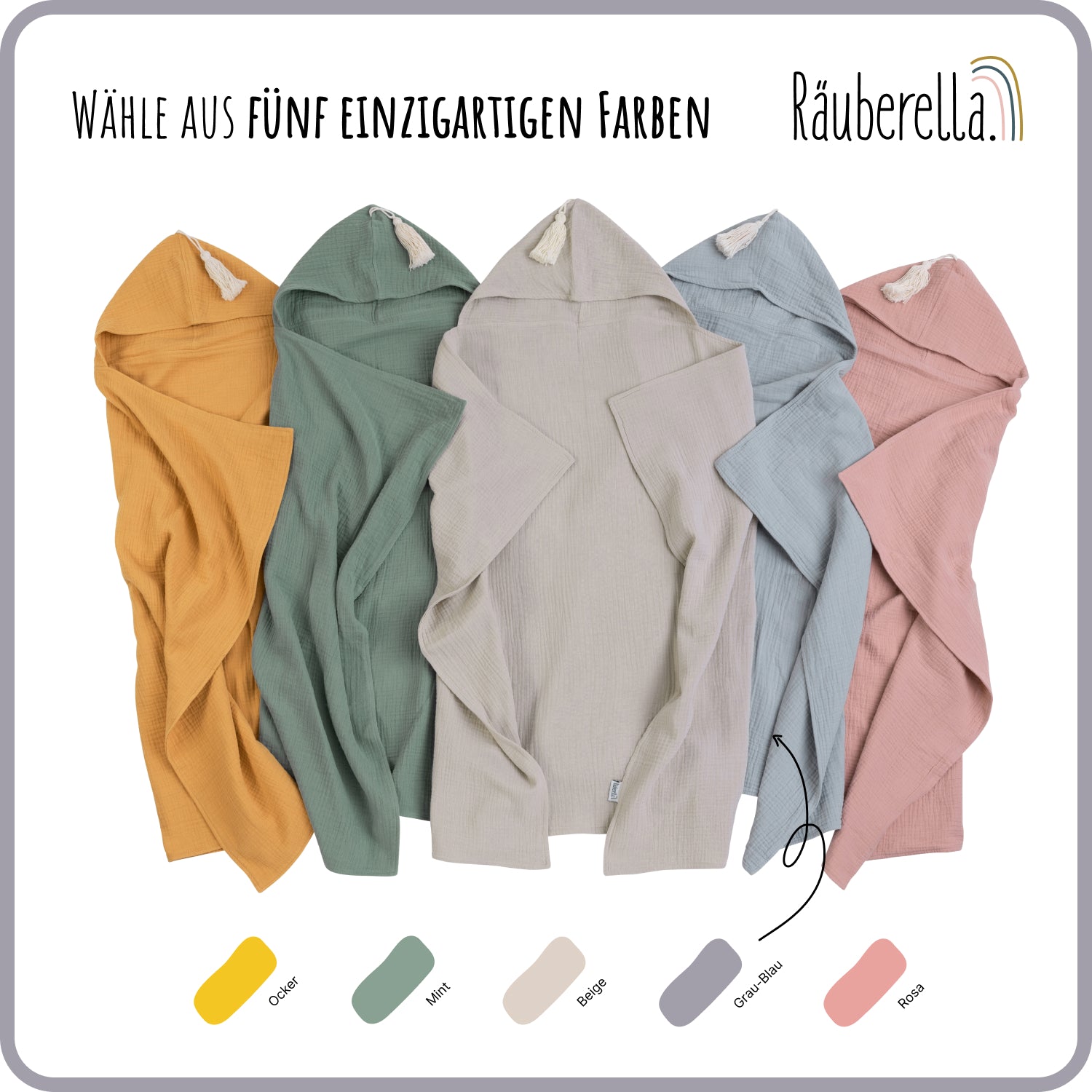 Räuberella Kapuzenhandtuch