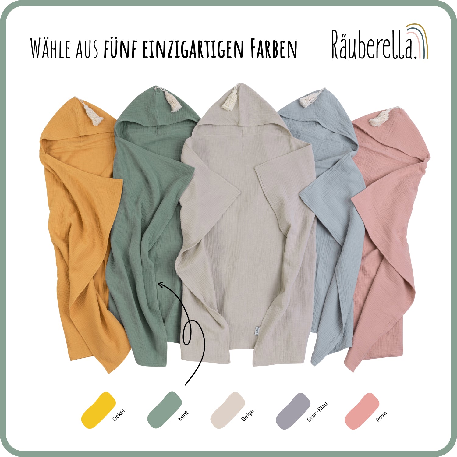 Räuberella Kapuzenhandtuch