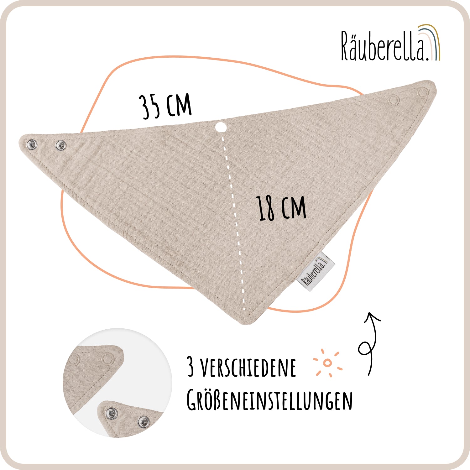Räuberella 3er Set Musselin Lätzchen