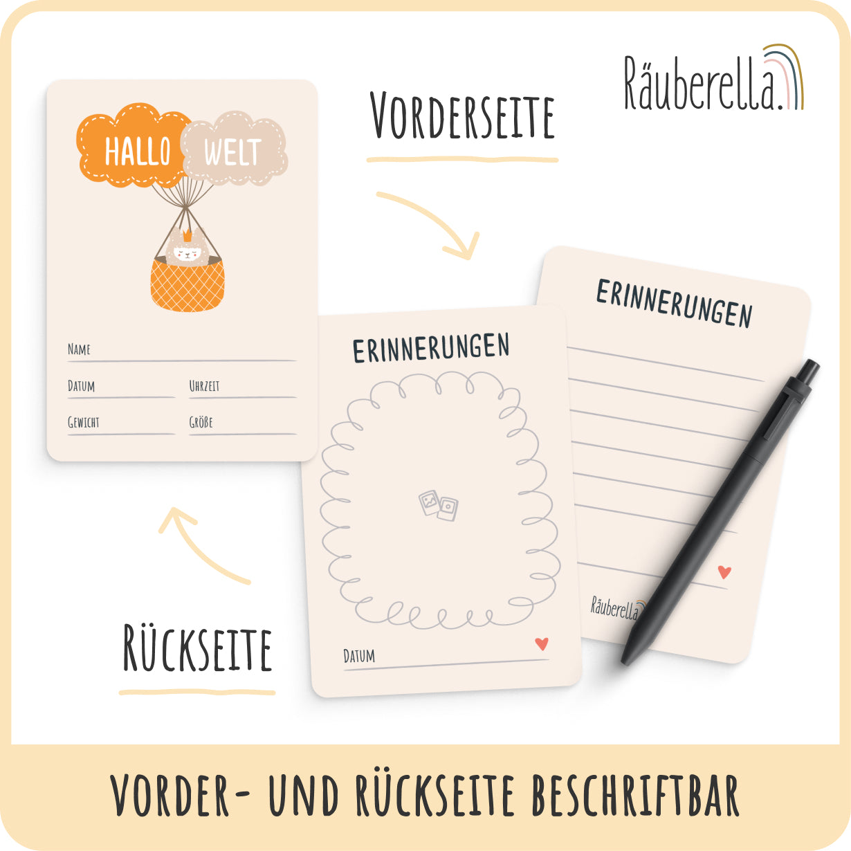 Räuberella Meilensteinkarten
