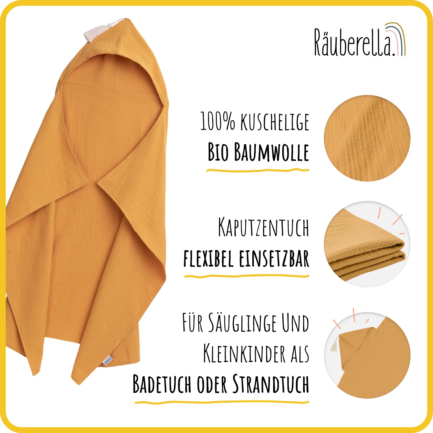 Räuberella Kapuzenhandtuch