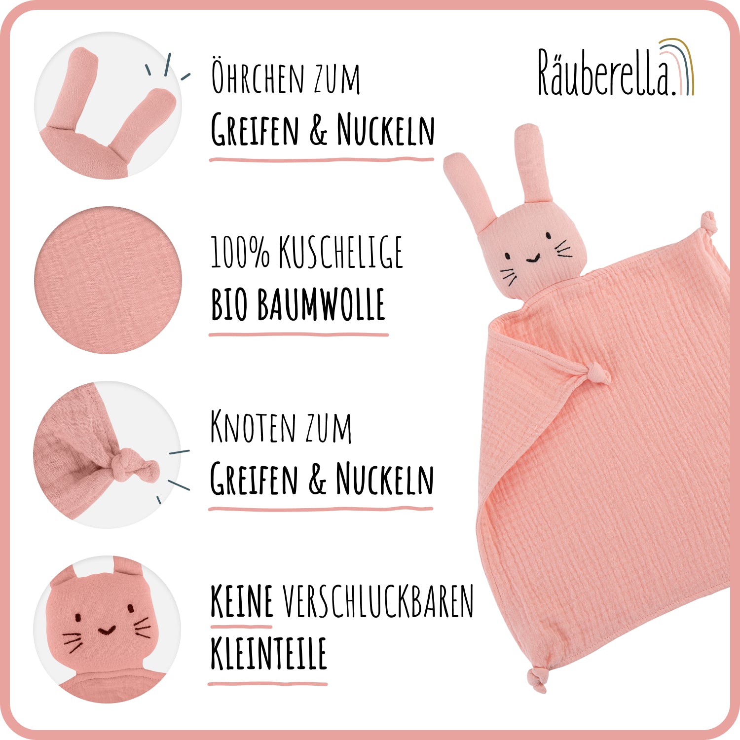 Räuberella Schmusetuch, Schnuffeltuch (Einzeln)