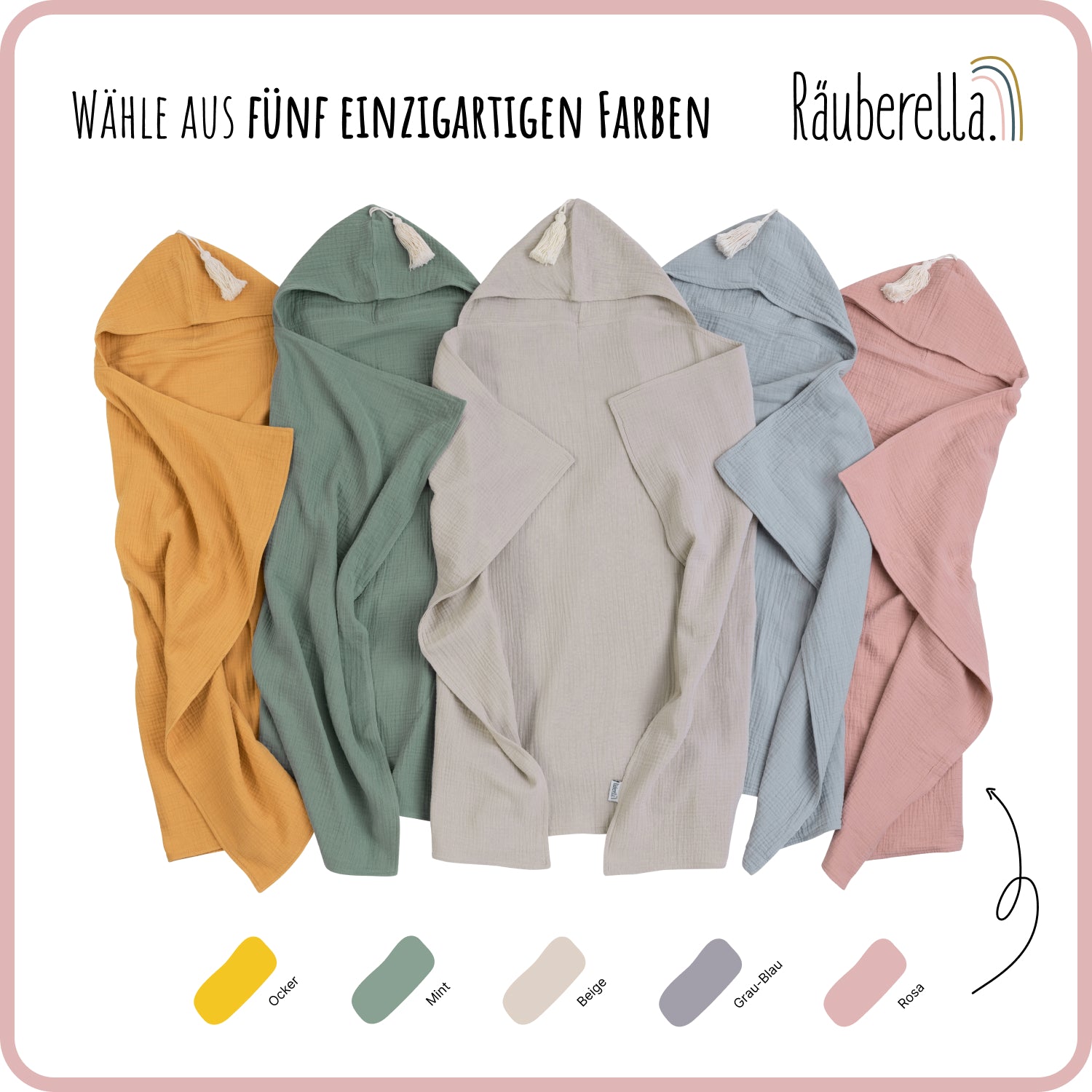 Räuberella Kapuzenhandtuch