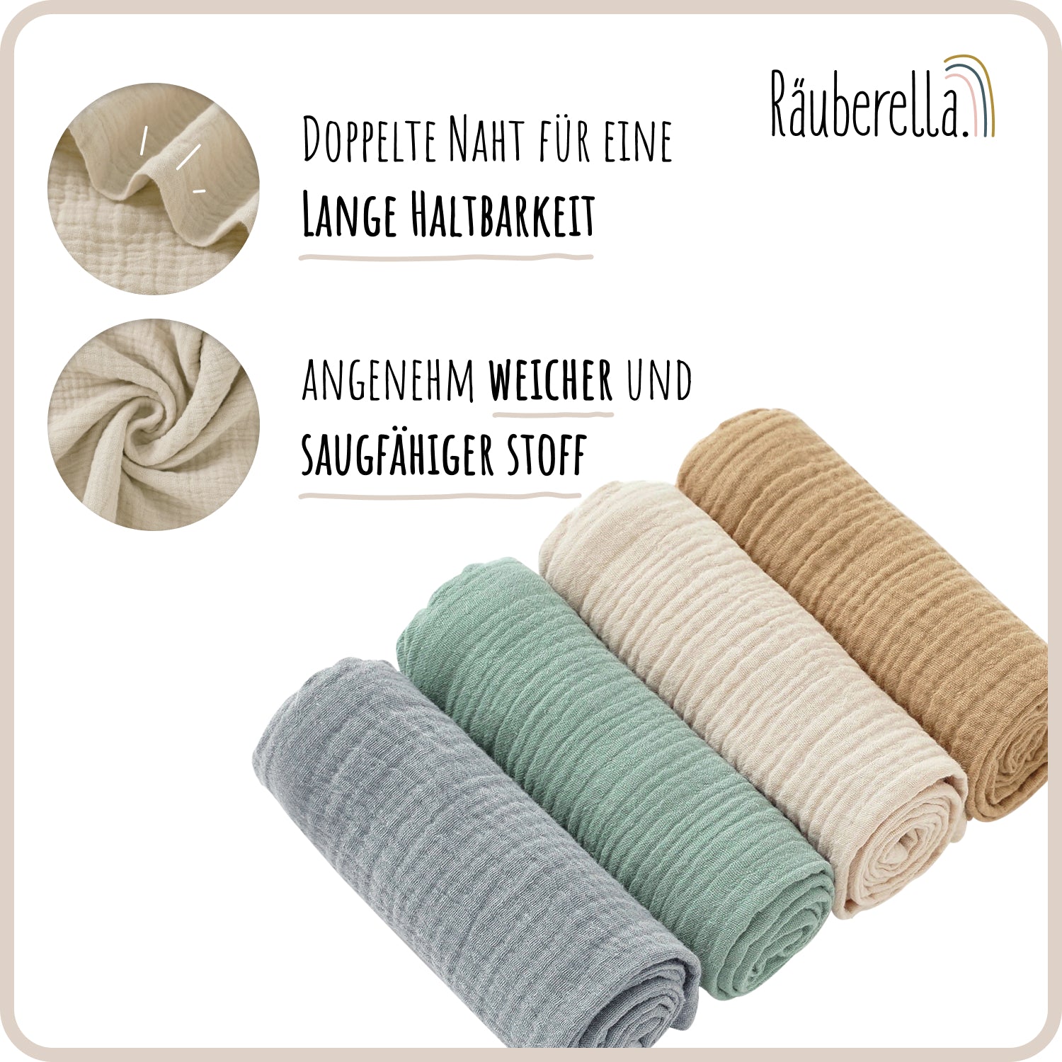 Räuberella Spucktücher 4er Pack