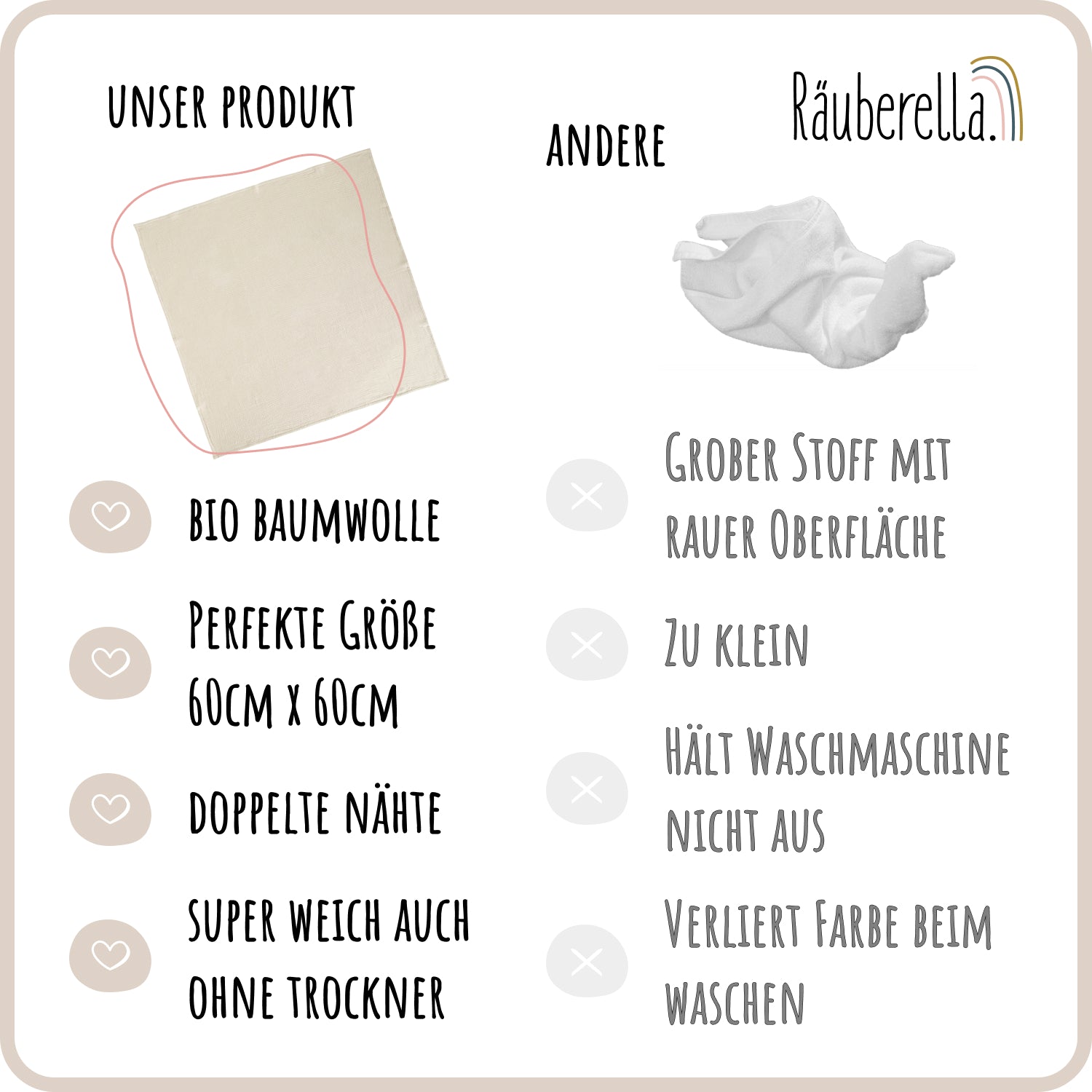 Räuberella Spucktücher 4er Pack