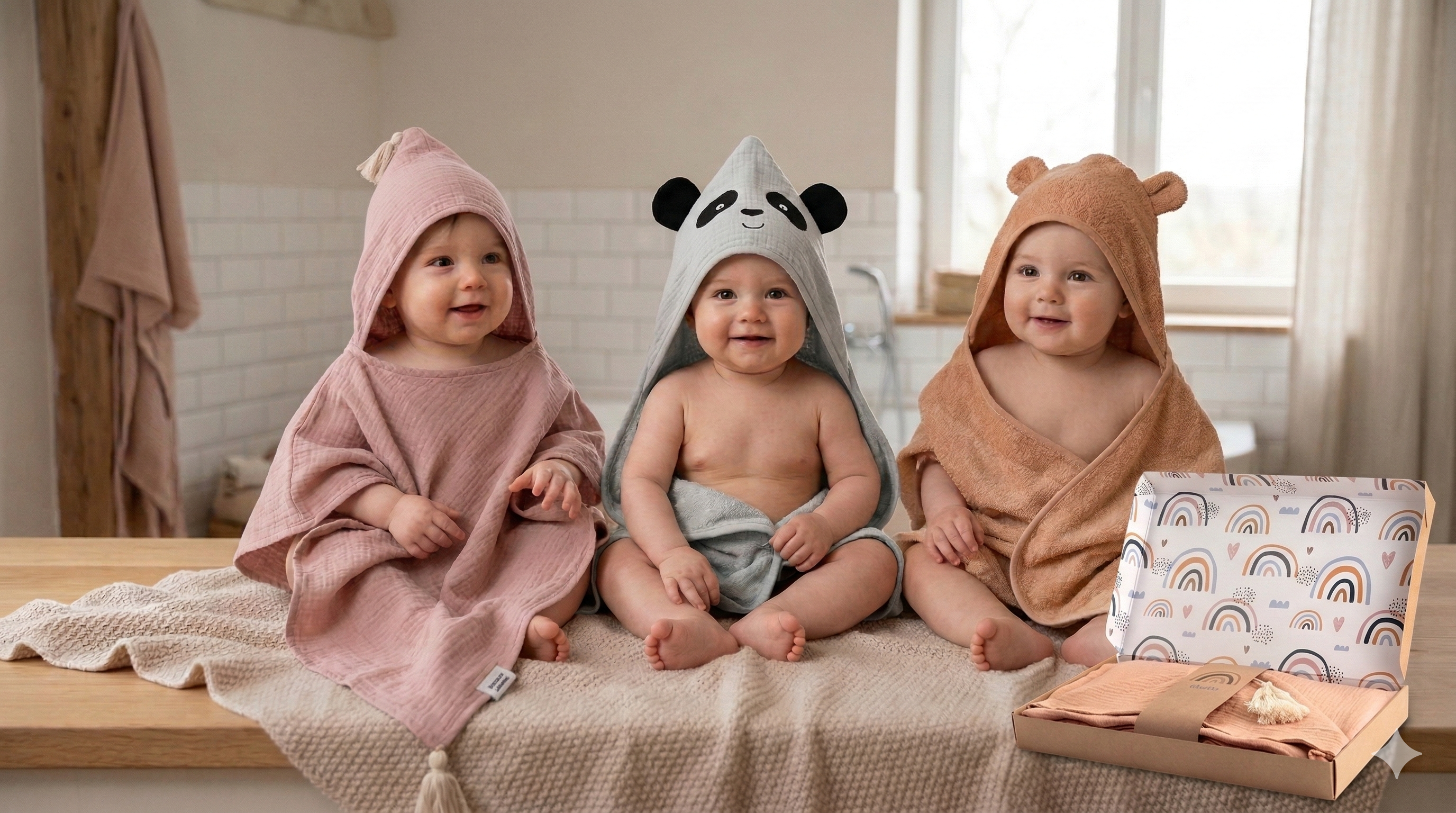 Musselin oder Frottee? So findest du das perfekte Handtuch für dein Baby