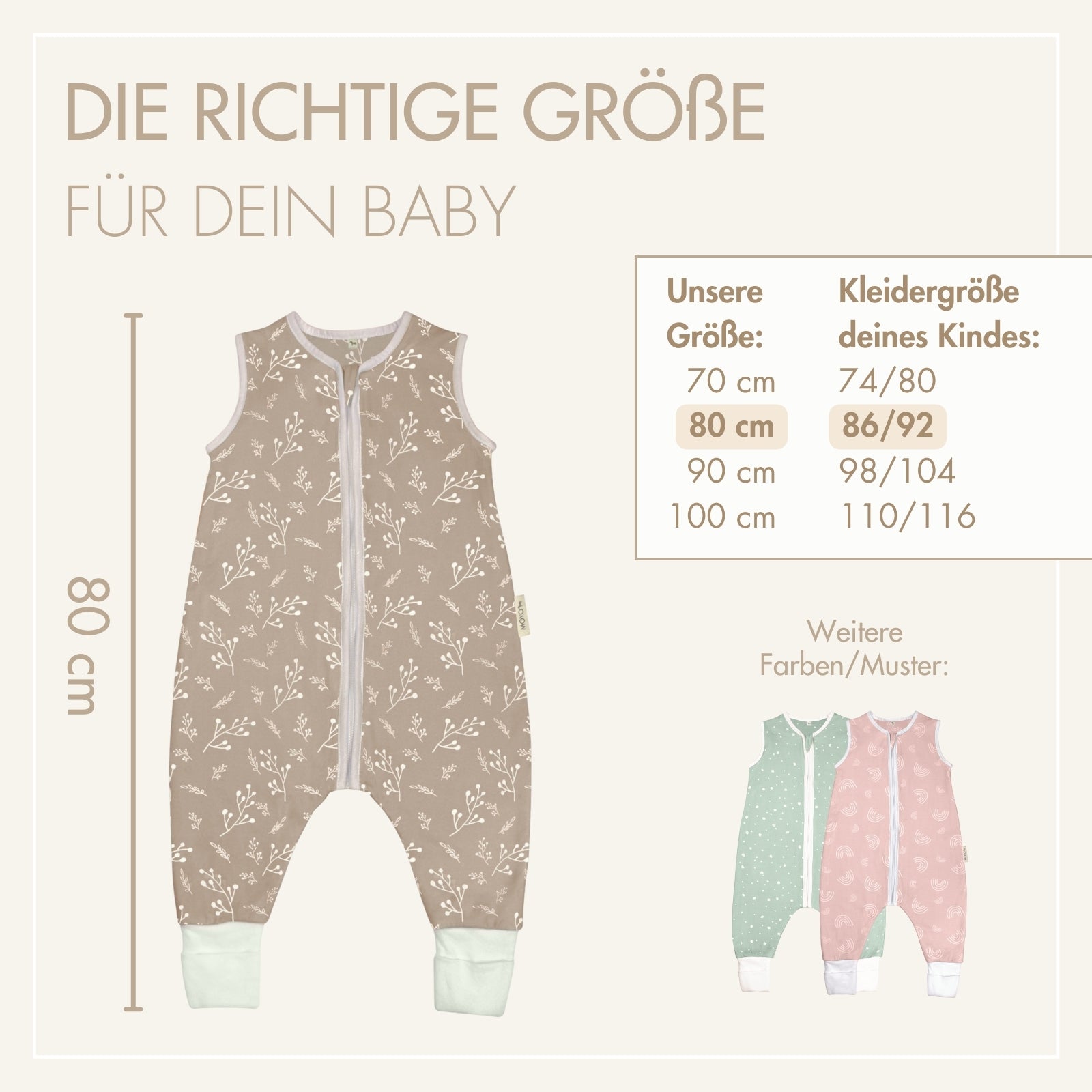 Schlafsack Füße Raschelnde Zweige Taupe - 2.5 TOG