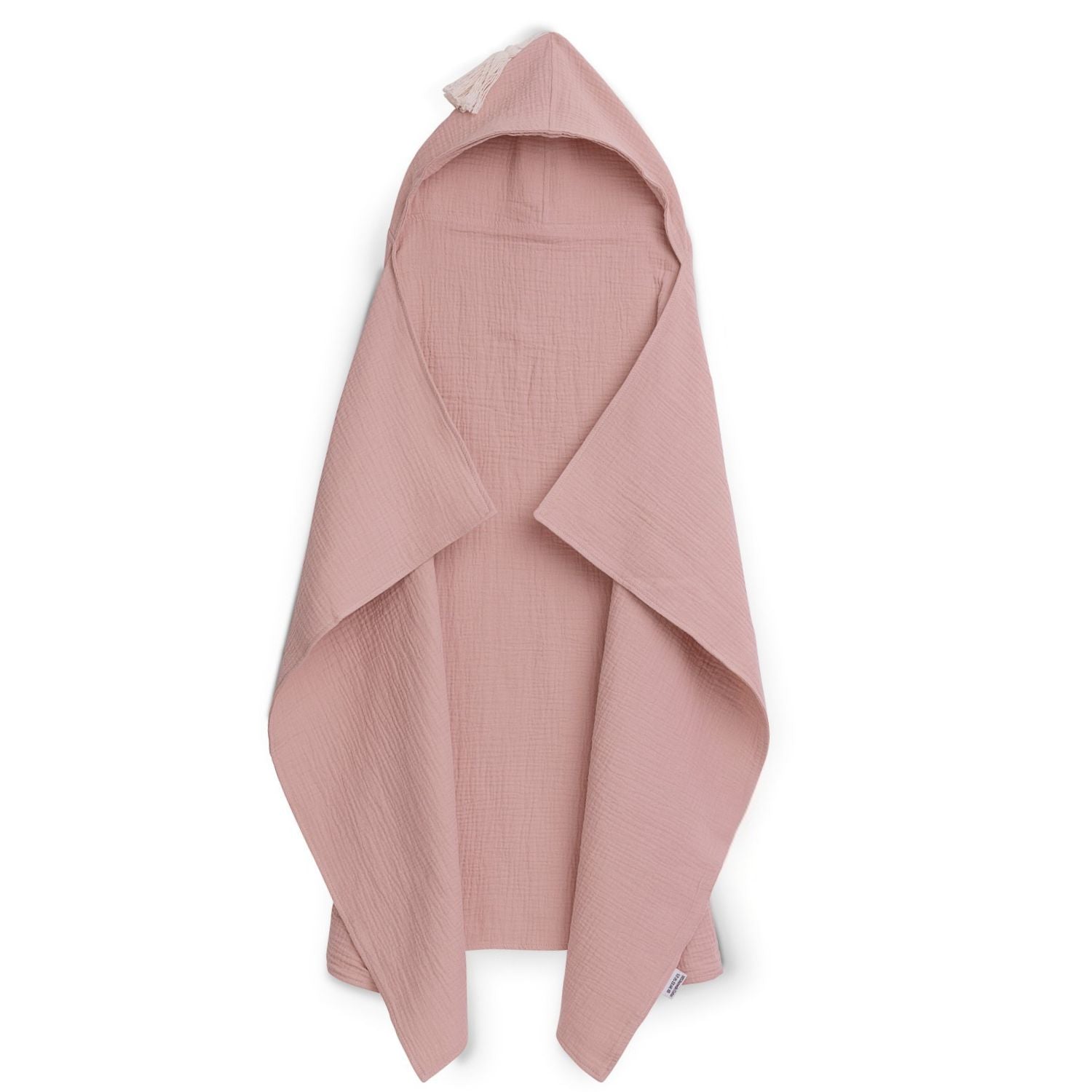 Musselin Kapuzenhandtuch (75x100cm) Altrosa