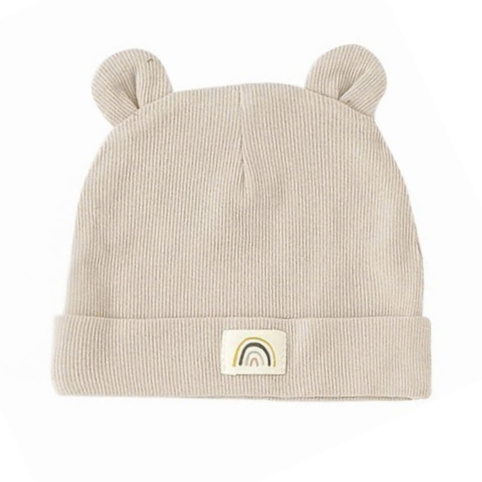 Baby hat with ears, beige