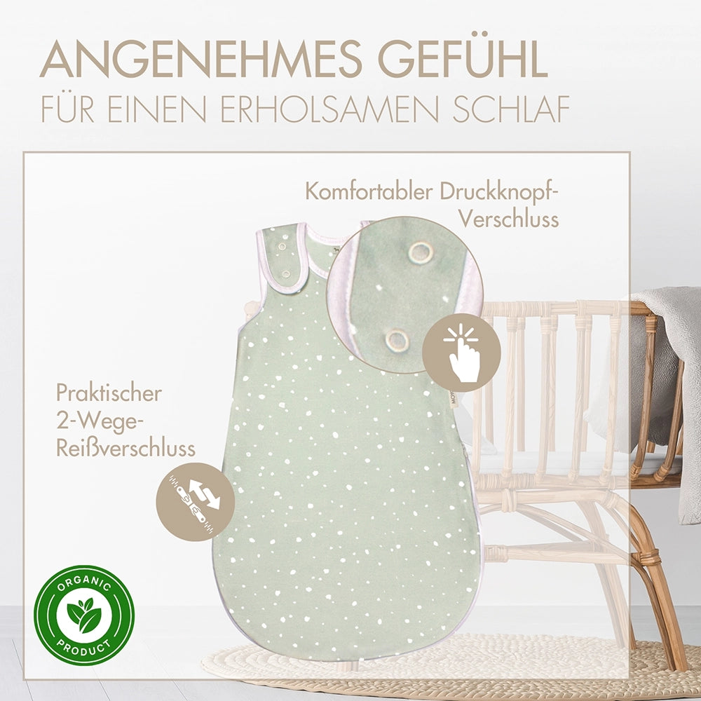 Schlafsack Rund Wunderbare Tupfenwelt Mint – Bild 2