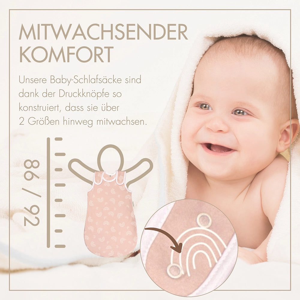 Schlafsack Rund Zarter Regenbogen Rosé – Bild 3