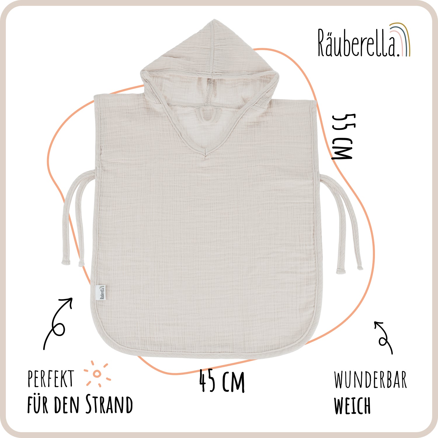 Räuberella Badeponcho 2-4 Jahre